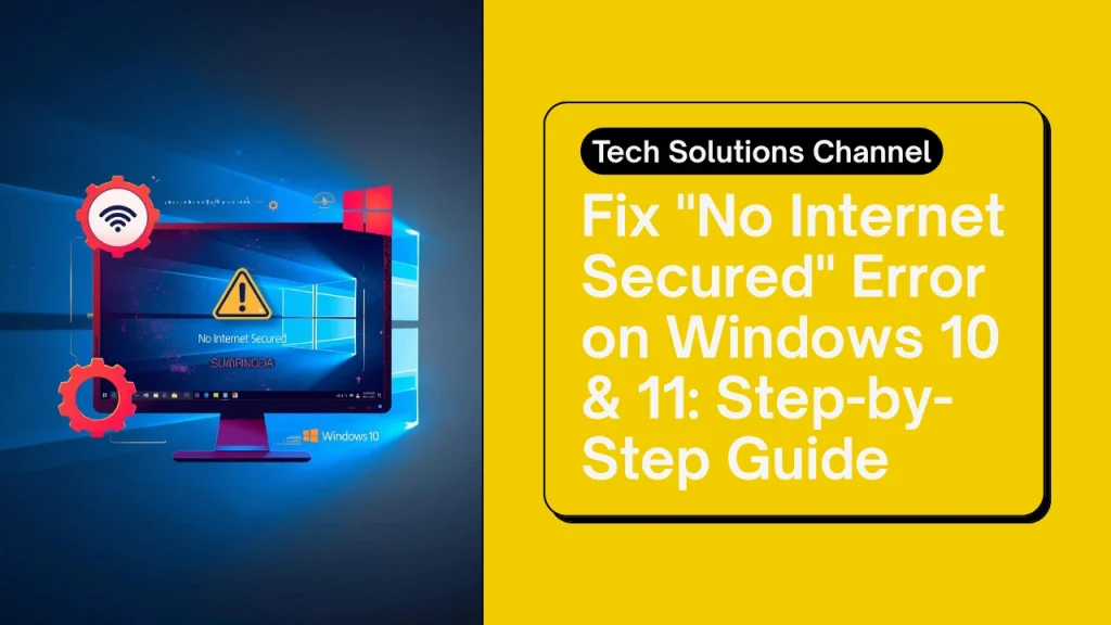 Fix 'No Internet Secured' Error on Windows 10 and 11: Step-by-Step Guide.